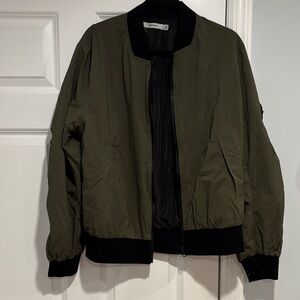 Classic Olive Bomber Jacket